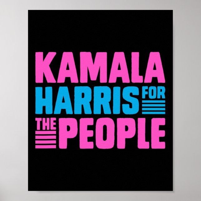 Poster Camiseta Slogan Kamala Para O Povo Todo (Frente)