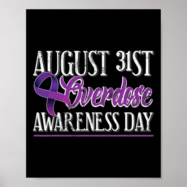 Poster Camiseta Sobre Dose Excessiva de Droga 31 de Agost (Frente)