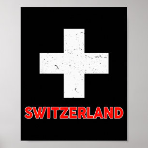 Poster Camiseta Suíça Criança Bandeira da Suíça Bebê Meni