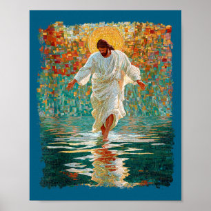Poster Camiseta tanque de design de igreja de jesus crist