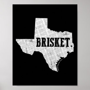 Poster Camiseta Texas Brisket Churrasco E Pitmaster