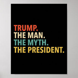 Poster Camiseta Trump - O Homem O Mito O Presidente Pai