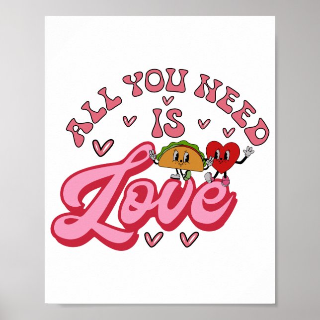 Poster Camiseta Tudo o que Precisa é Amor (Frente)