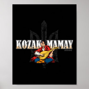 Poster Camiseta Ucraniana Kozak Mamay-Camiseta Masculina