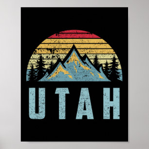 Poster Camiseta Utah - Montanhas Vintage Retrô Natureza C