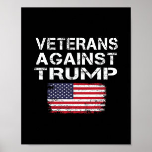 Poster Camiseta Veteranos Contra Trump Veteranos Militare