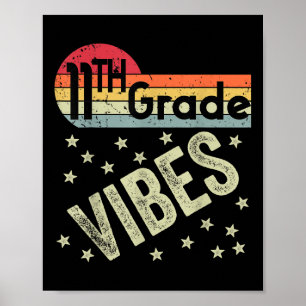Poster Camiseta Vibes da 11ª Série Retro Professor Crianç
