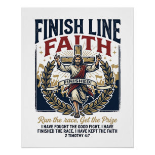 Póster Camiseta Vintage Jesus Correndo Maratona Gráfica C