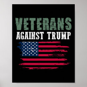 Poster Camisetas Anti Trump - Veteranos Contra Donald Tru