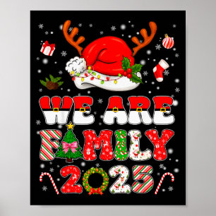 Poster Camisetas Combinando Família 2025 Pijamas de Natal