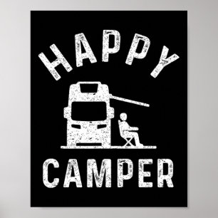 Poster Camisetas de Autocaravana Feliz Camper