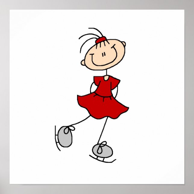 Poster Camisetas e presentes de gelo Red Girl (Frente)