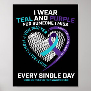 Poster Camisetas Em Memória Amorosa Conscientização Preve