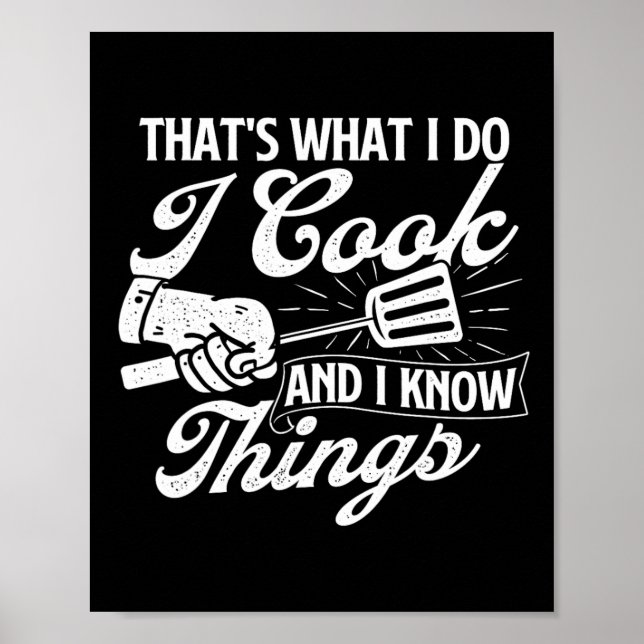 Poster Camisetas engraçadas de churrasco É o que eu faço  (Frente)