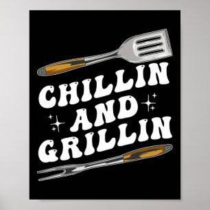 Poster Camisetas engraçadas de churrasco para homens rela