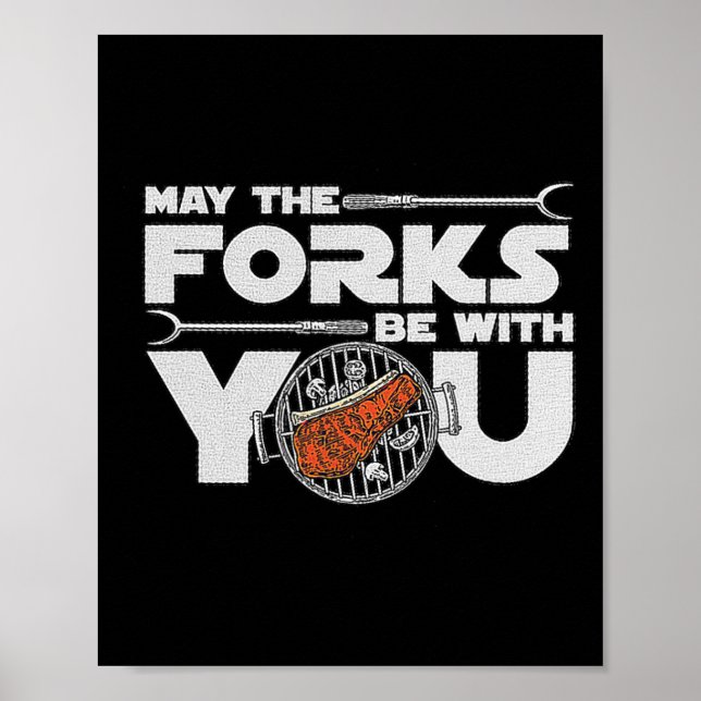 Poster Camisetas engraçadas de churrasco - Que a garfo es (Frente)
