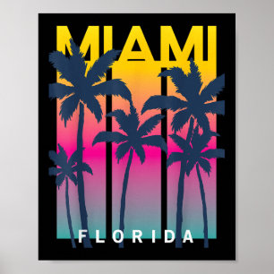 Poster Camisetas Gráficas De Design legal De Miami Flórid