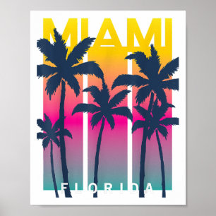 Poster Camisetas Gráficas De Design legal De Miami Flórid