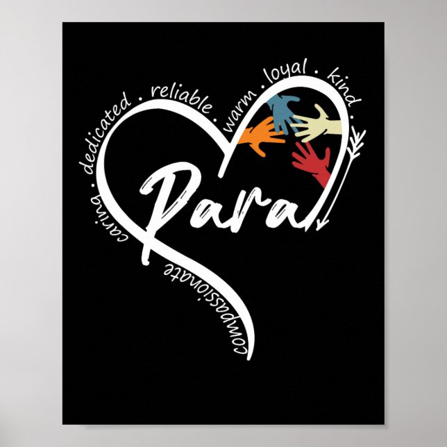 Poster Camisetas Gráficas Paraprofissionais Voltam Para A (Frente)