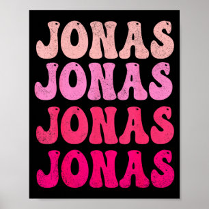 Poster Camisetas Groovy Jonas Primeiro Nome D Eu Amo Jona
