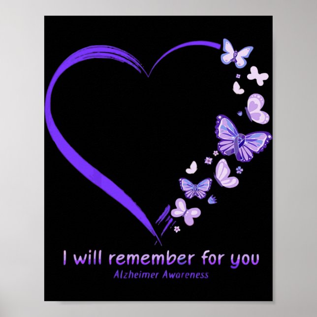 Poster Camisetas Heimerheimer Awareness Remember Forever  (Frente)