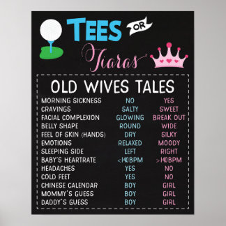 Poster Camisetas ou Tiaras Sexo Revelam Velho Sinal de Es