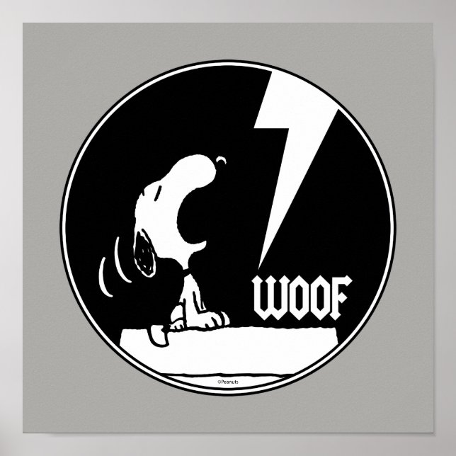 Poster Camisetas Rock | Snoopy Howling (Frente)