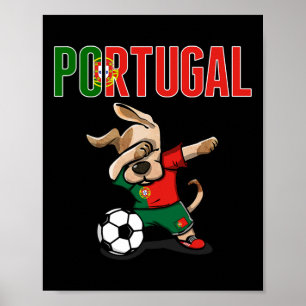 Poster Camisola de adeptos de futebol de Portugal Dabbing