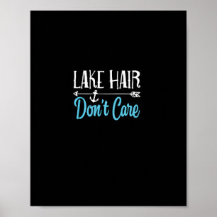 Poster Camisola de Cabelo no Lago, Vida Não Liga Capuz Pe