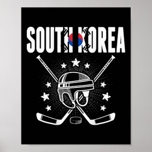 Poster Camisola de Fãs de Hóquei no Gelo da Coreia do Sul