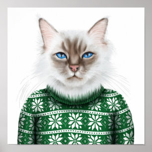 Poster Camisola do gato do gatinho