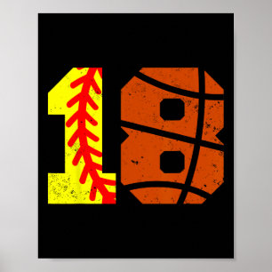 Poster Camisola Número 18 Softll Sketll Camisola Divertid