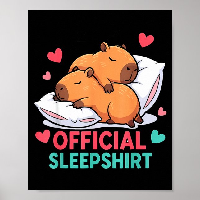 Poster Camisola Oficial de Capivara Fofa para Sono Confor (Frente)