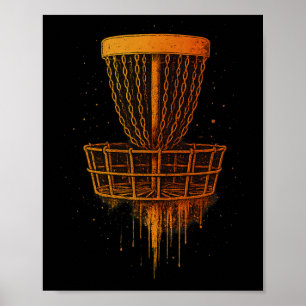 Poster Camisola Retro Disc Golf Frolf Vintage Frisbee Gol