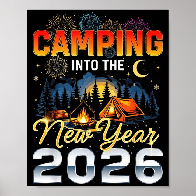 Poster Camng Into The New Year 2026 Fireworks Outdoor Vib (Frente)