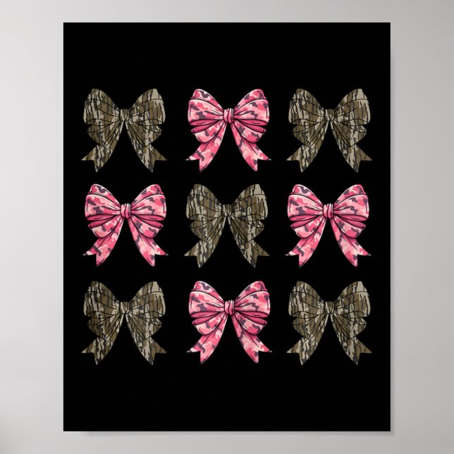 Poster Camo Coquette Arco Duck Caça Crianças Arcos Rapari (Frente)