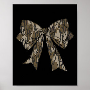 Poster Camo Coquette Arco Duck Caça Meninas Crianças Mulh