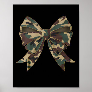 Poster Camo Coquette Arco Duck Caça Meninas Crianças Mulh