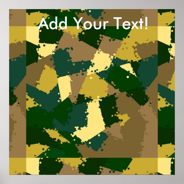 Póster Camo da selva ouro (Frente)