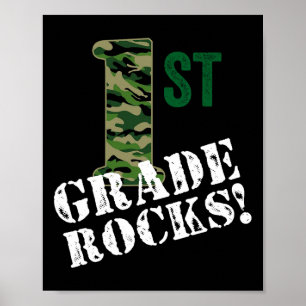 Poster Camo Rocks Da Classe 1rua Primeiro Gráfico De Volt