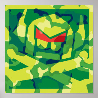 Póster Camo Swede em verde