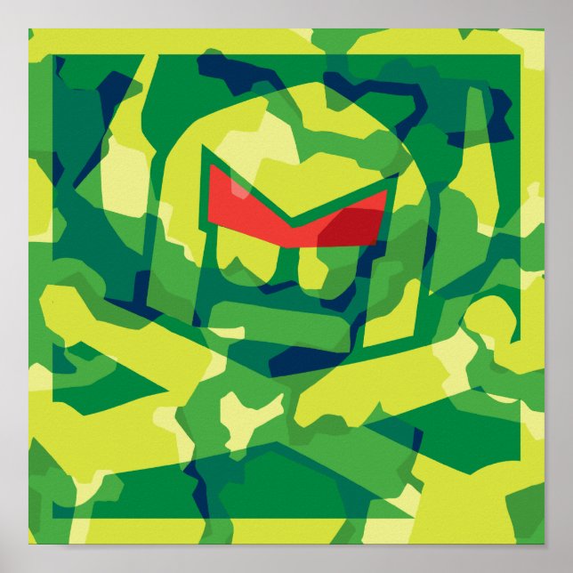 Póster Camo Swede em verde (Frente)