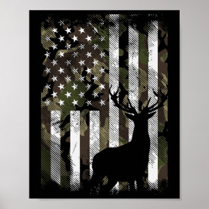 Poster Camoflage Camoflage, Deer Elk Buck, Bandeira Ameri