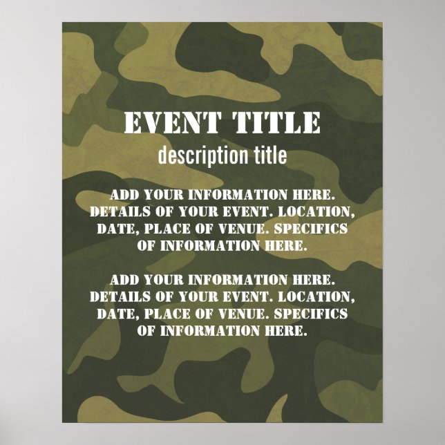 Poster Camoflauge (Frente)