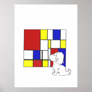 Poster Camomila Inspirada em Mondrian
