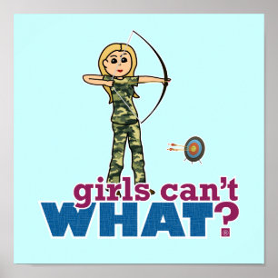 Póster Camouflage Archery Girl - Blonde