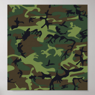 Poster Camouflage Green