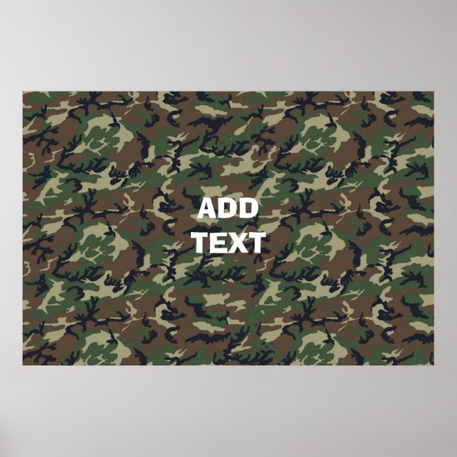Poster Camouflage Woodland (Frente)