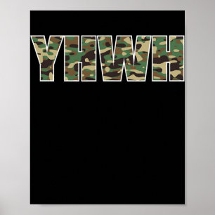 Poster Camouflage YHWH Yahweh Christian Camo Hunting