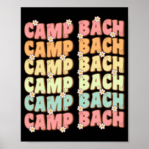 Poster Camp Bach Groovy Bride Squad Camping Bachelorette